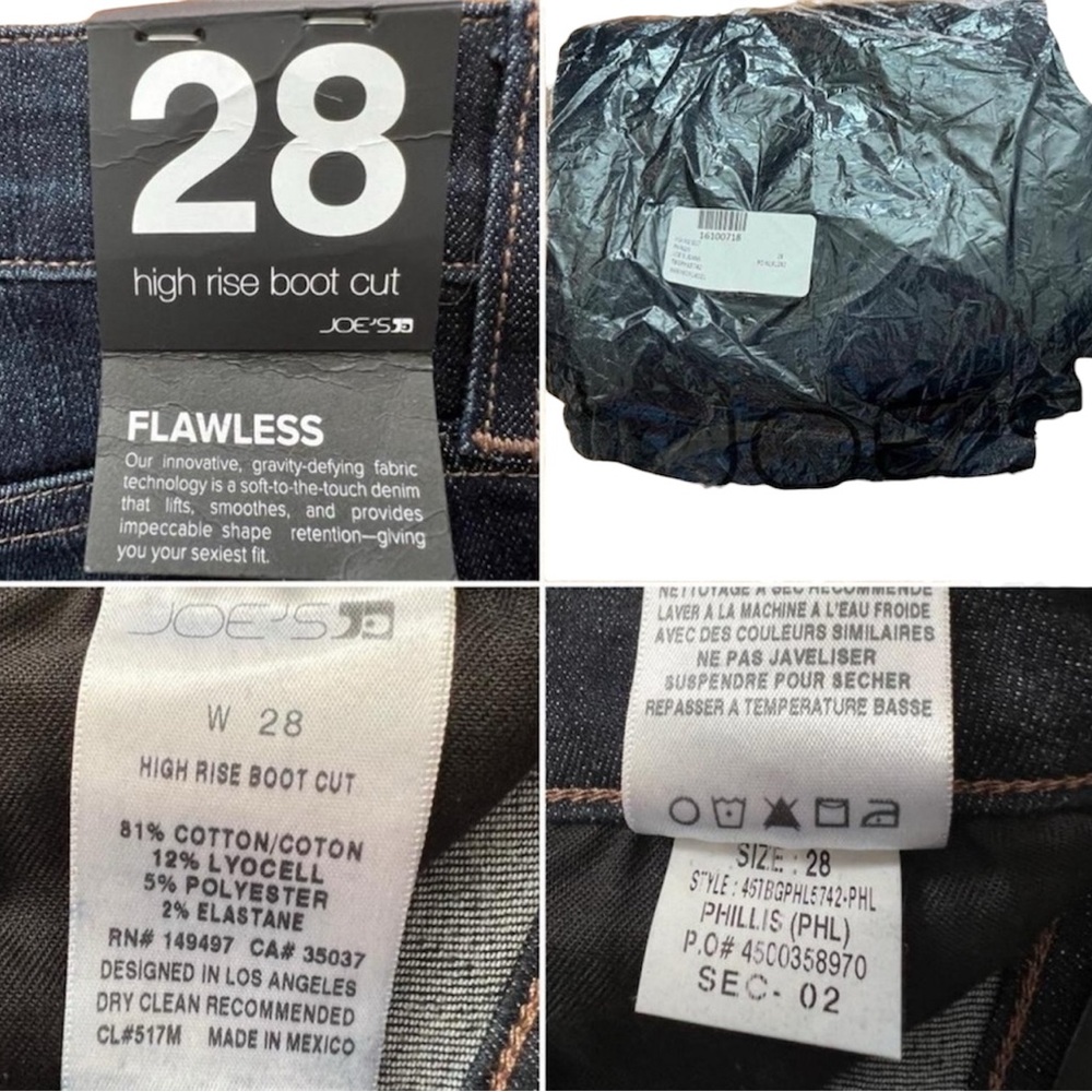 Joe's Jeans Bootcut Dark Wash Jeans Size 28 ~ New With Tags - Picture 10 of 12